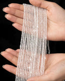 Clear Crystal Quartz Beads, Wholesale Bulk Beads, DIY Jewelry Making Supplies, Spiritual Energy Healing Chakra Gemstone Beads, 13" Strand