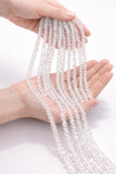 Clear Crystal Quartz Beads, Wholesale Bulk Beads, DIY Jewelry Making Supplies, Spiritual Energy Healing Chakra Gemstone Beads, 13" Strand