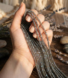 Natural Labradorite Beads, Blue Flash Faceted Gemstone Beads, Healing Crystal Jewelry Making Supplies, August Birthstone Spiritual Beads