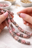 Natural Pink Opal Nugget Beads, Peruvian Pink Opal Heart Chakra Gemstone Beads, October Birthstone, Bulk Wholesale Beads for Jewelry Making