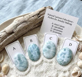 Natural larimar cabochon loose gemstone AAA Dominican blue larimar for ring and pendant jewelry making by Akstar Gems