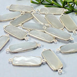 31–32 mm White Moonstone Bar Connector