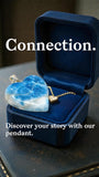 Larimar heart pendant displayed as meaningful spiritual birthstone gift for her