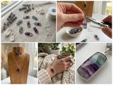 Fluorite gemstone charms used in making earrings ,necklace and bracelet