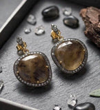 Sapphire chakra jewelry earrings for wisdom and spiritual clarity