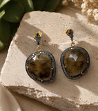 Handmade sapphire birthstone earrings gift for her