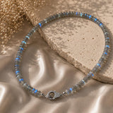 Labradorite beaded choker necklace for crystal jewelry lovers