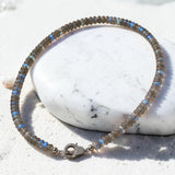 Labradorite gemstone choker for chakra and spiritual jewelry