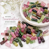 Natural Tourmaline side drilled stick beads for jewelry making