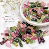 Natural Tourmaline side drilled stick beads for jewelry making