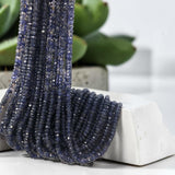 Natural Iolite faceted beads for jewelry making