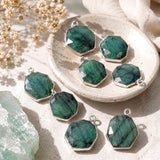 Emerald healing crystal charms for Heart Chakra jewelry making