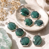 Emerald healing crystal charms for Heart Chakra jewelry making