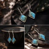 Luxury Labradorite pave diamond earrings by Akstar Gems