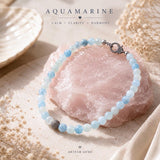 Aquamarine necklace for calming energy and throat chakra