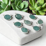 Close-up of natural blue-green Amazonite showing soft color variations and inclusions