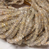 Close-up of faceted bead surfaces reflecting light and highlighting sparkle and clarity