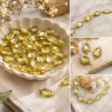 Freeform yellow Topaz connectors displayed for bracelet and necklace making