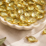 Handmade Lemon Topaz gemstone links ready for November birthstone jewelry designs