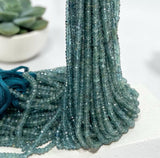 Beautiful Blue Tourmaline gemstone beads ready for luxury jewelry making and custom artisan designs.