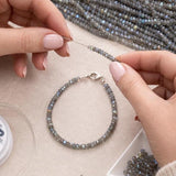 Jewelry making with shimmer coated Labradorite gemstone beads