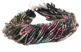 Natural Tourmaline 3mm round smooth gemstone bead strands bundled for wholesale jewelry making supplies