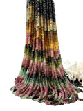 Natural multi tourmaline gemstone bead strands for necklaces, bracelets and jewelry making