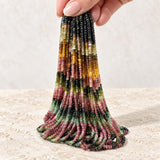 Colorful natural tourmaline gemstone beads with faceted cut for necklaces, bracelets and handmade jewelry