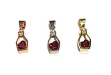 Heart Pendant, Bottle Pendant, Pave Pendants, Jewelry Supplies, Jewelry Making, CZ Pendants, Pave Pendants, CZ Micro Pave, DIY Jewelry, 1 Pc