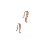 Pave Ear Wires, Rose Gold Pave Ear Wires, CZ Micro Pave Ear Wires, DIY Jewelry, Jewelry Findings, CZ Ear Wires, Findings, Ear Wires - 1 Pair