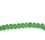 Rondelle Beads, Crystal Beads, Glass Beads, Faceted Glass Beads, Green Glass Beads, Green Beads, Jewelry Supplies, Beading Supplies, 8X6mm