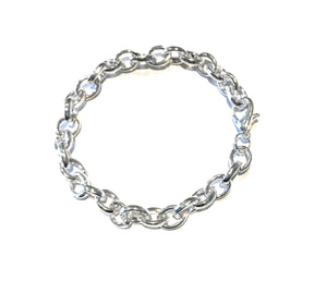 Silver Plated Link Bracelet, DIY Bracelet, Bracelet Findings, Jewelry Findings, Jewelry Supplies, Bracelet Components