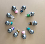 10 Pcs Mix Bead Charms, Bulk Crystal Charms, Cultured Pearl Charms, Jewelry Making, Bracelet Charms, Necklace Charms