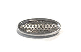 Silver Connectors, Silver Charm, Oval Connector, Jewelry Supplies, DIY Jewelry, Bracelet Connector, Jewelry Connectors, Pave Connectors
