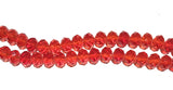 Glass Beads, Red Beads, Rondelle Beads, Faceted Glass Beads, Beading Supplies, 8X6mm Glass Beads, DIY Jewelry, Jewelry Supplies, 72 pieces