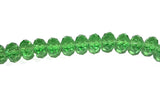 Rondelle Beads, Crystal Beads, Glass Beads, Faceted Glass Beads, Green Glass Beads, Green Beads, Jewelry Supplies, Beading Supplies, 8X6mm