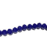 Faceted Glass Beads, Blue Beads , Glass Beads, Rondelle Beads, 8mm Beads , Beads for Jewelry Making, Beading Supplies, Opaque Beads , 72 Pcs