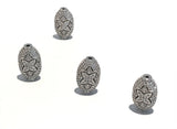 CZ Micro Pave Beads, Spacer Beads, Jewelry Findings for DIY Jewelry Making, Jewelry Supplies, Oval Beads, 1 Pc