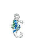 Silver Seahorse Charm, Seahorse Charm, Silver Charms, Enamel charms, DIY Jewelry, Animal Charm, Seahorse, Jewelry findings, Jewelry Supplies