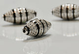 CZ Micro Pave Football Spacer Beads, Jewelry Supplies, Jewelry Findings for Jewelry Making