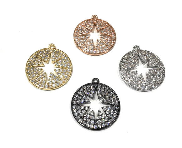 Star Charms, Pave Star Charm, Pave Charm, Star pendant, Pave Pendant, Jewelry Supplies, Jewelry Making, DIY jewelry, Micro Pave Charms, 1Pc
