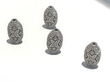 CZ Micro Pave Beads, Spacer Beads, Jewelry Findings for DIY Jewelry Making, Jewelry Supplies, Oval Beads, 1 Pc