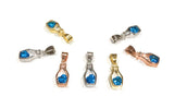 Silver Heart Pendant, Bottle Pendant, Pave Pendants, Jewelry Supplies for DIY Jewelry Making, Bulk Wholesale Pendant, 1 Pc