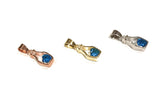 Silver Heart Pendant, Bottle Pendant, Pave Pendants, Jewelry Supplies for DIY Jewelry Making, Bulk Wholesale Pendant, 1 Pc