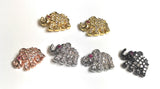 Elephant Charms, Animal Charm, Bracelet Charm, Bulk Charms, Wholesale Charms, Pave Elephant, Jewelry Findings, Jewelry Making, 9x11x2mm, 1pc
