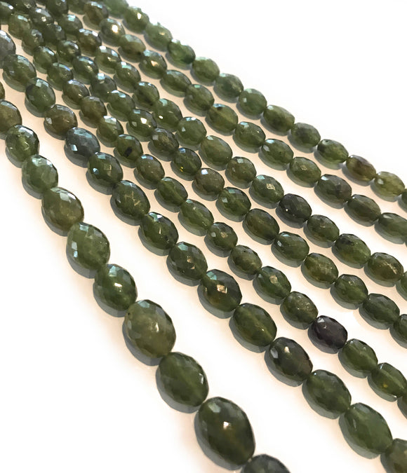 Natural Green Sapphire Gemstone Beads, Wholesale Beads for Jewelry Making, Jewelry Supplies, Bulk Beads, 13