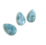 3Pcs Larimar Cabochon, Gemstone Cabochons, Loose Gemstone, Blue Larimar, Natural Gemstone Cabochons, Wire Wrapping, Jewelry Supplies