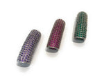 CZ Pave Curved Tube Beads, Leather Cord Beads, Jewelry Connectors, CZ Pave Beads, Pave Slider Beads, Tube Spacer Beads, 30x10x8mm, 1 Piece