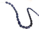 Blue Sapphire Beads, Sapphire Beads, Natural Gemstone Beads, Gemstone Beads, Jewelry Supplies, Wholesale Beads, 10x7mm-13x8mm, 13"Strand