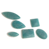 6Pcs Amazonite Cabochon, Loose Gemstone, Natural Gemstone, Jewelry Making, Jewelry Supplies, Gemstone Cabochon, Wire Wrapping, DIY Jewelry